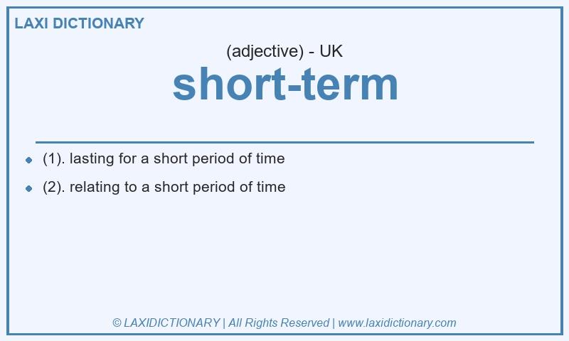 Definition short-term in British English