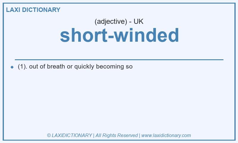 Definition short-winded in British English