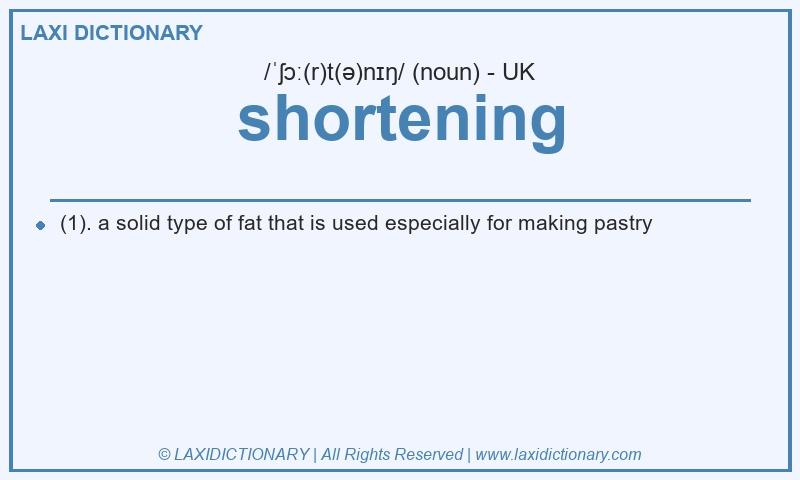 Definition shortening in British English