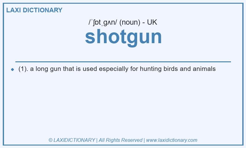 Definition shotgun in British English