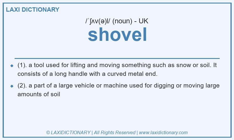 Definition shovel in British English