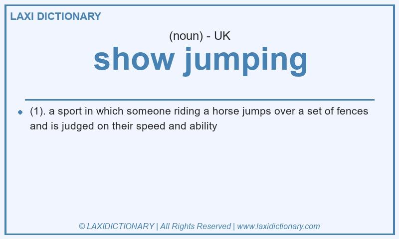 Definition show jumping in British English