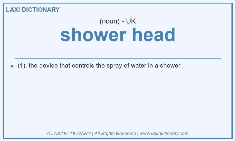 Definition shower head in British English