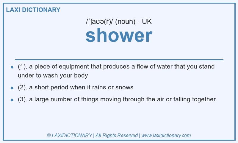 Definition shower in British English