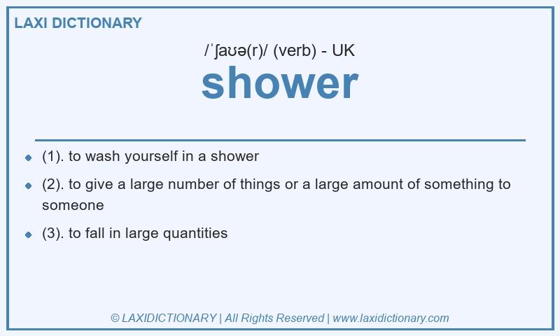 Definition shower in British English