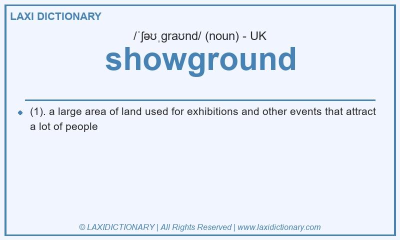 Definition showground in British English
