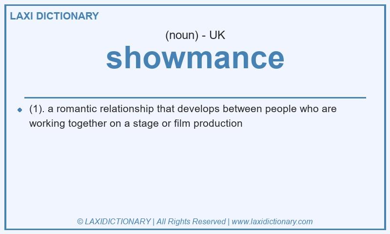 Definition showmance in British English