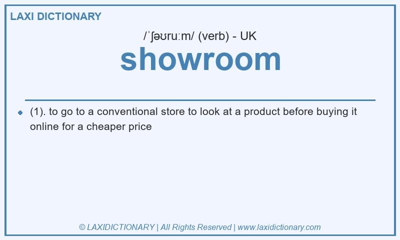 Definition showroom in British English