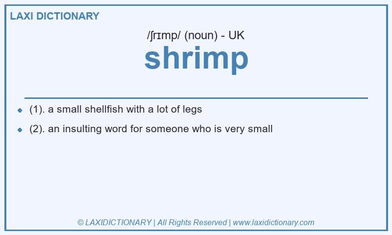 Definition shrimp in British English