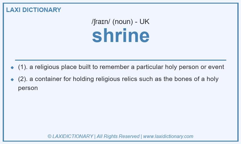 Definition shrine in British English