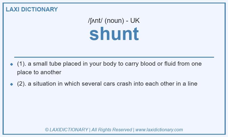Definition shunt in British English