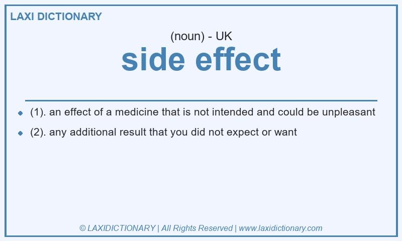 Definition side effect in British English