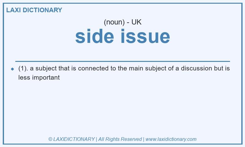 Definition side issue in British English
