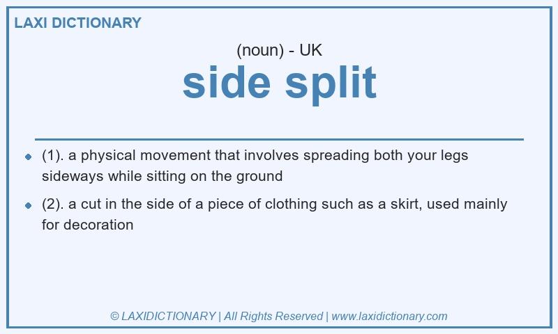 Definition side split in British English