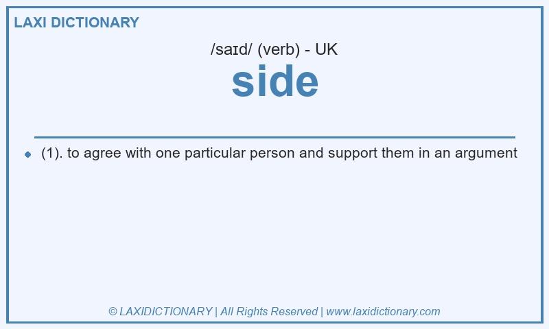 Definition side in British English