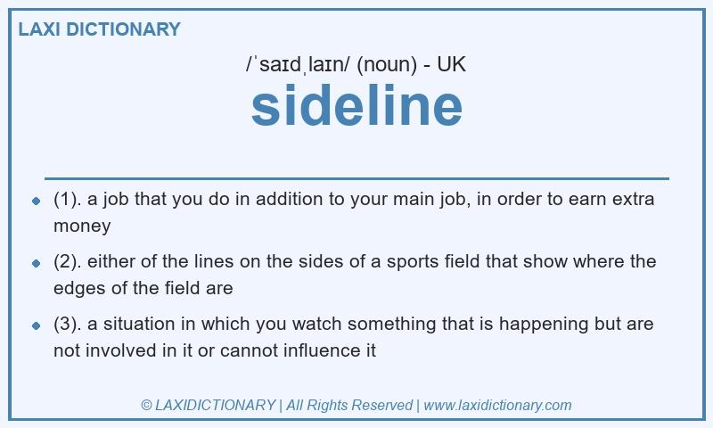 Definition sideline in British English