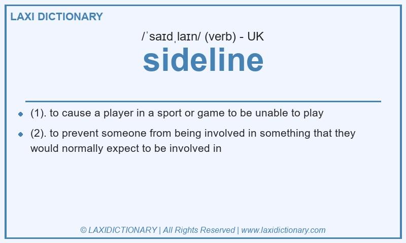 Definition sideline in British English