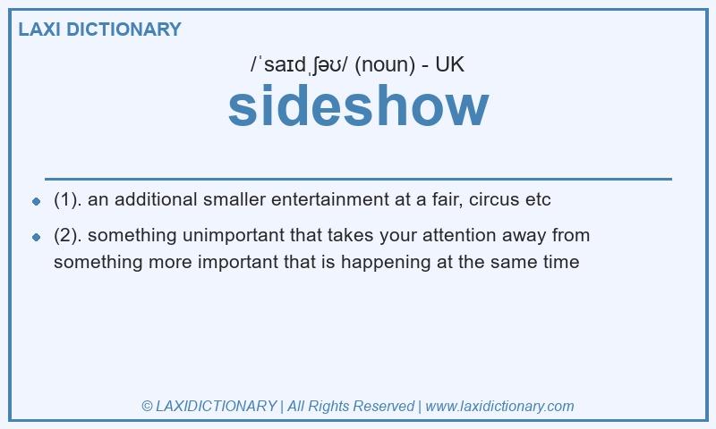 Definition sideshow in British English
