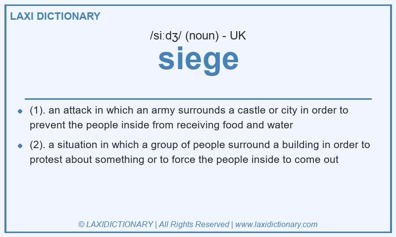 Definition siege in British English