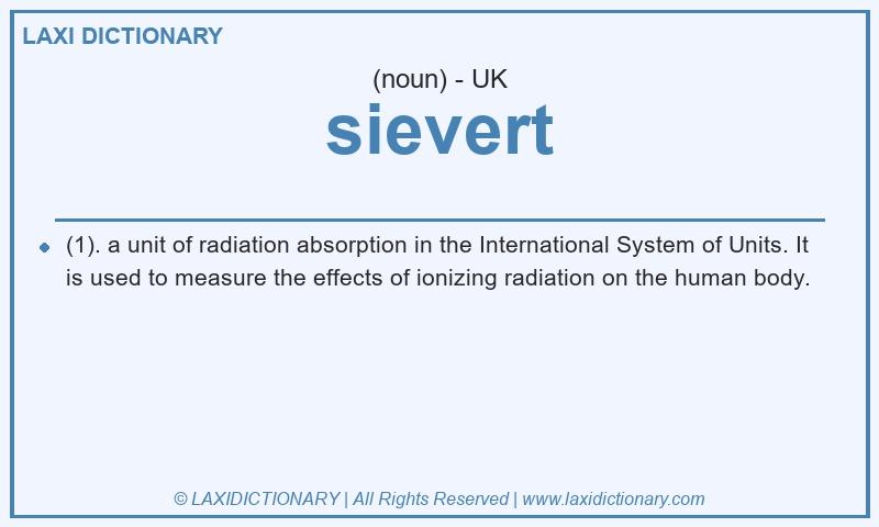 Definition sievert in British English