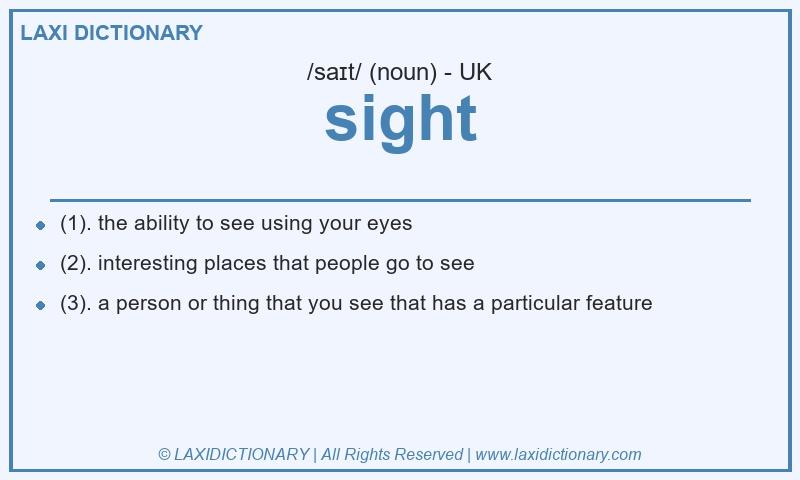 Definition sight in British English