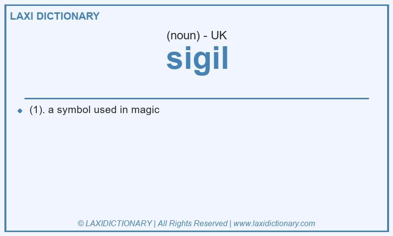 Definition sigil in British English