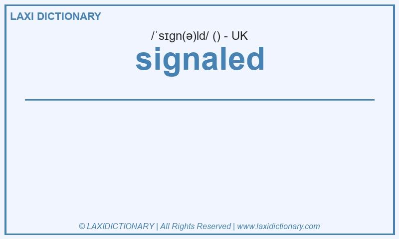 Definition signaled in British English