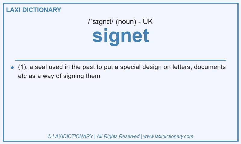 Definition signet in British English