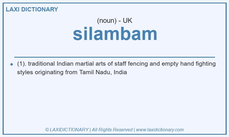 Definition silambam in British English