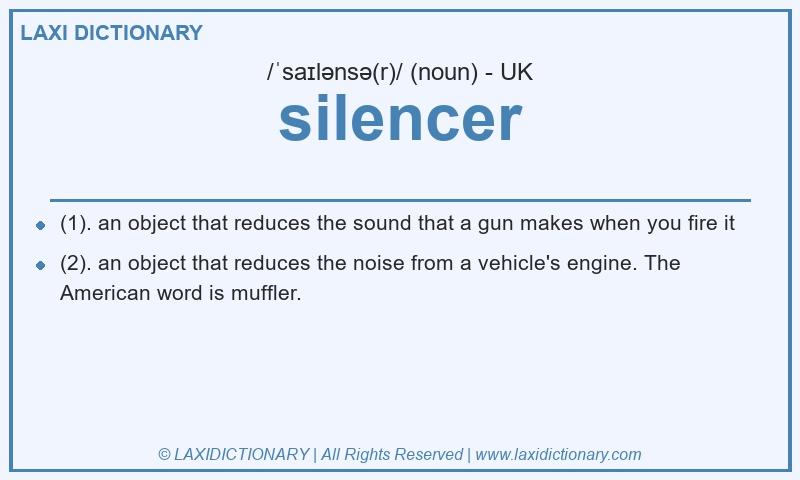 Definition silencer in British English