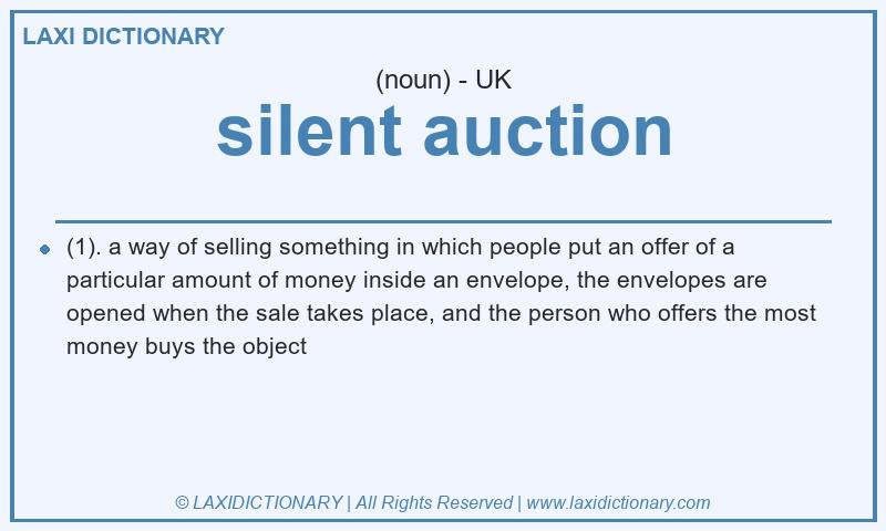 Definition silent auction in British English