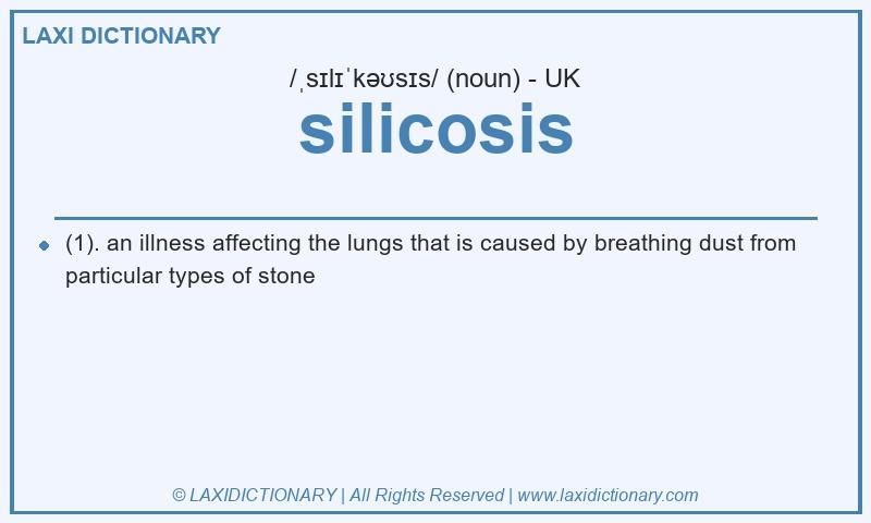 Definition silicosis in British English