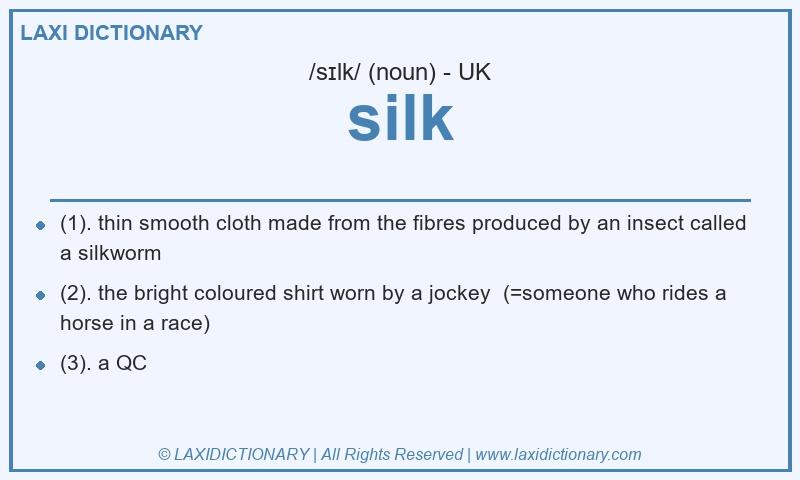 Definition silk in British English