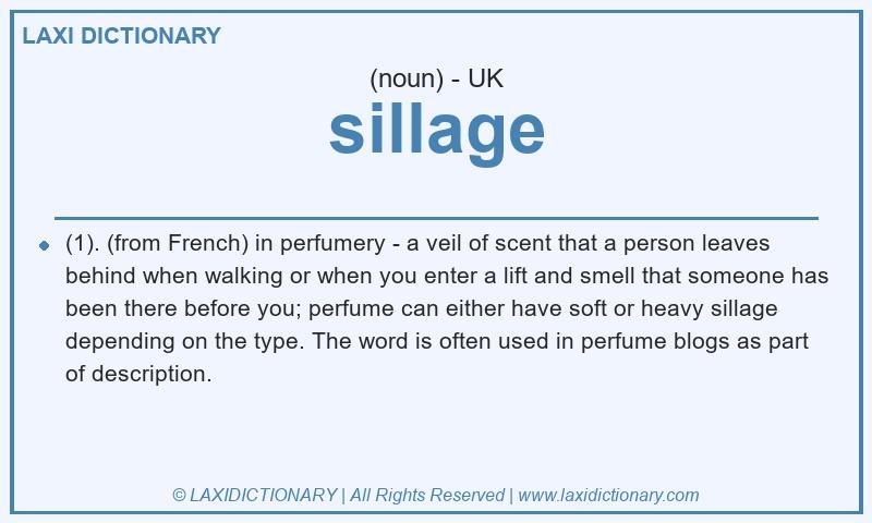 Definition sillage in British English