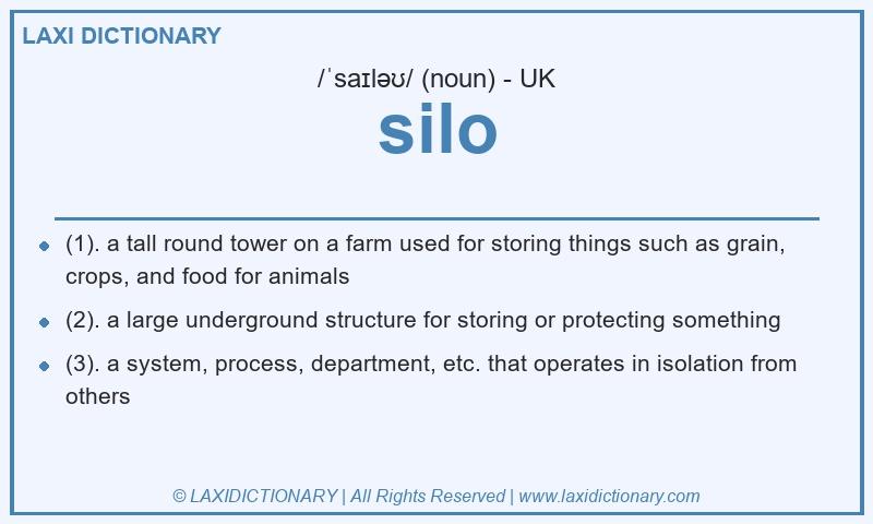 Definition silo in British English