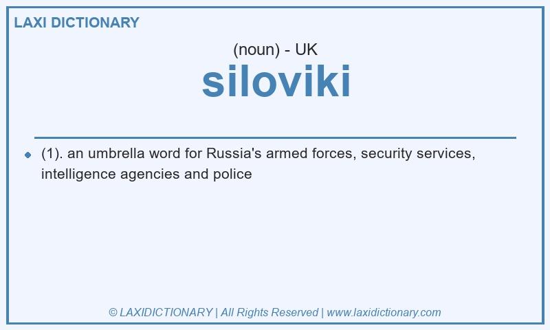 Definition siloviki in British English