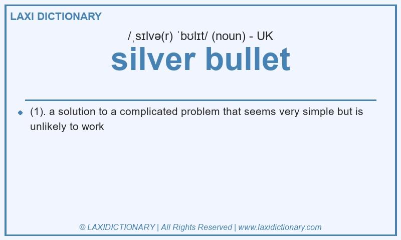 Definition silver bullet in British English
