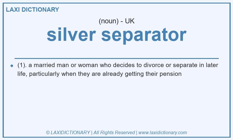 Definition silver separator in British English