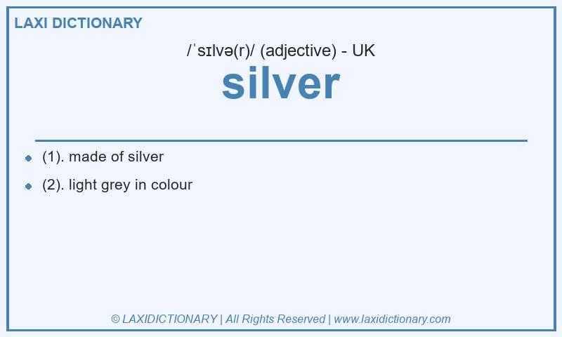 Definition silver in British English