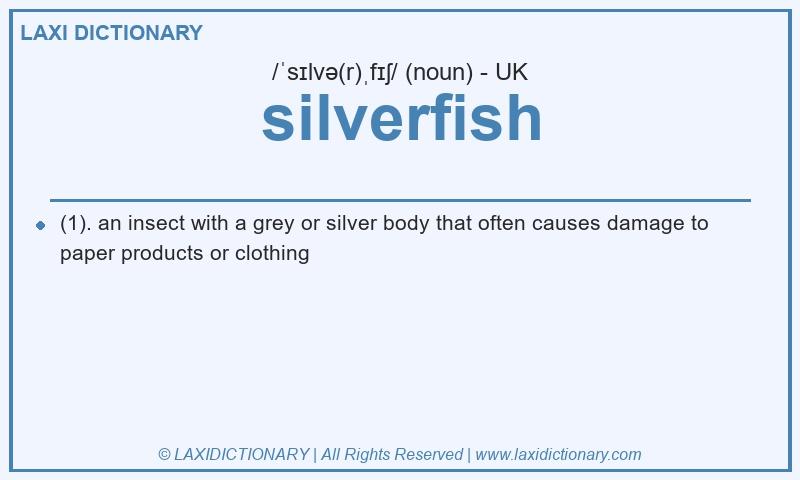 Definition silverfish in British English