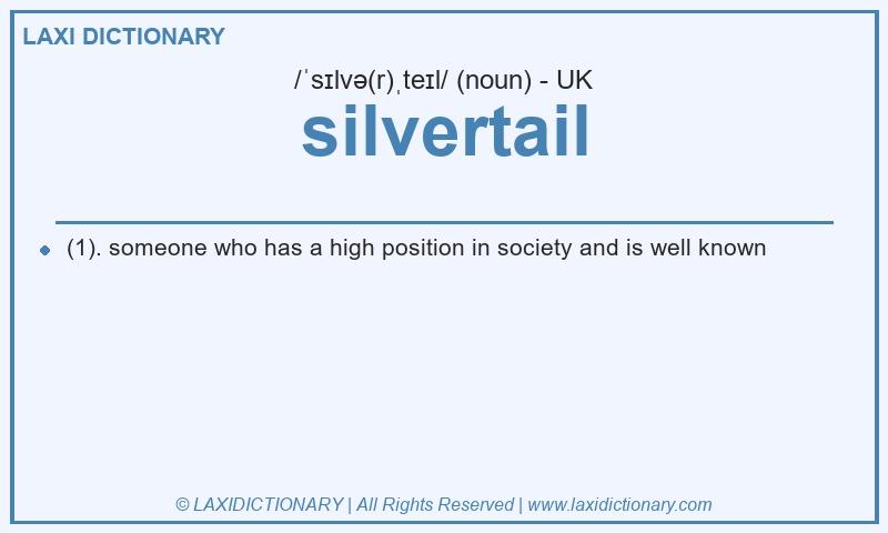 Definition silvertail in British English