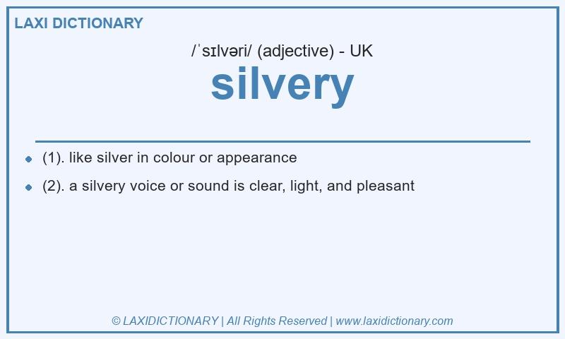 Definition silvery in British English
