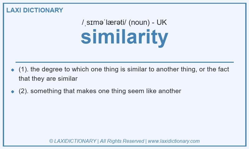 Definition similarity in British English
