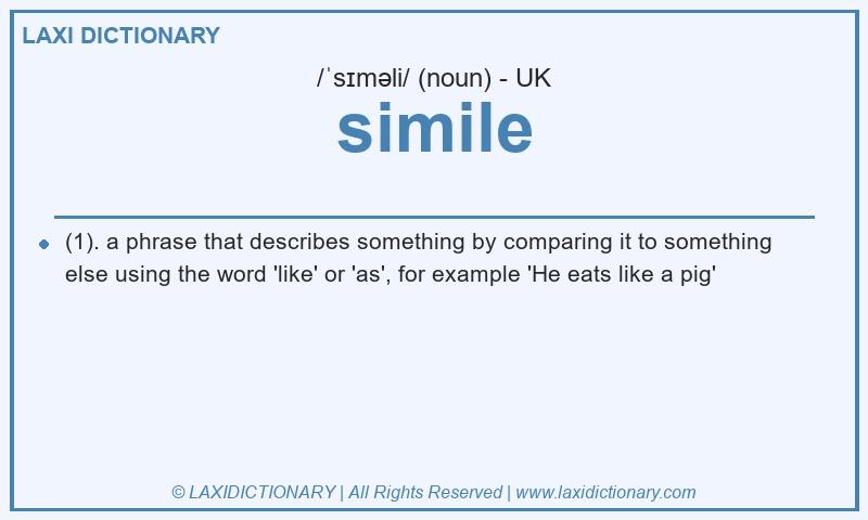 Definition simile in British English