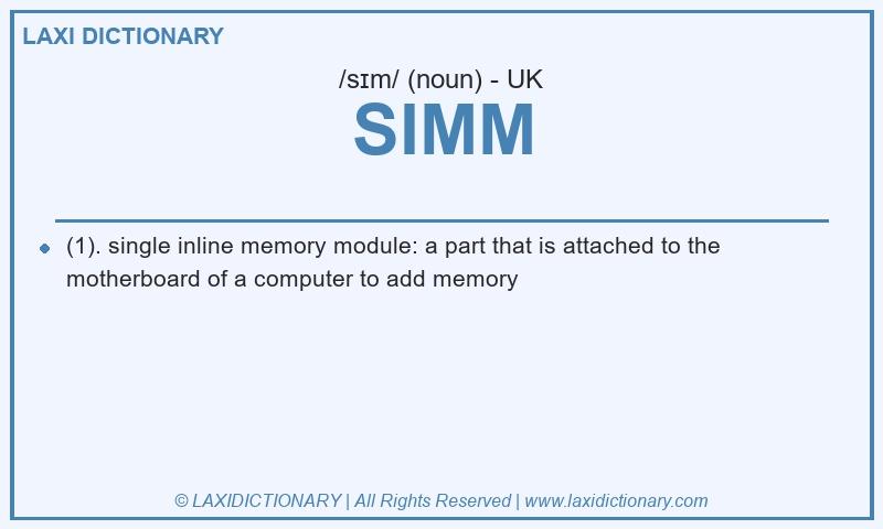 Definition SIMM in British English