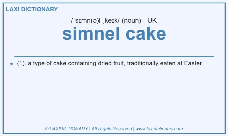 Definition simnel cake in British English