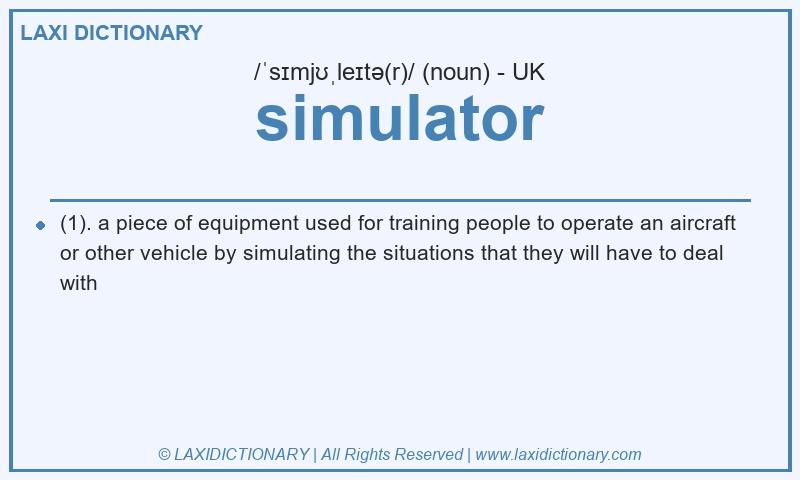 Definition simulator in British English