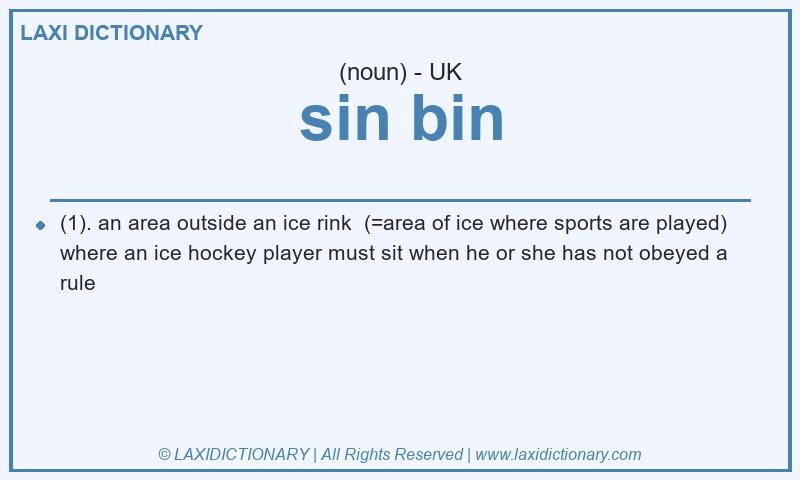 Definition sin bin in British English