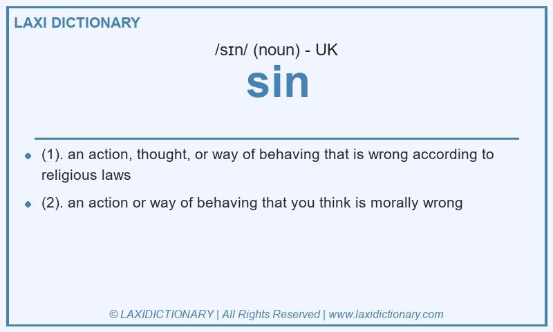 Definition sin in British English