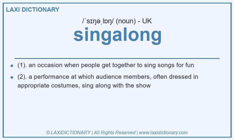 Definition singalong in British English